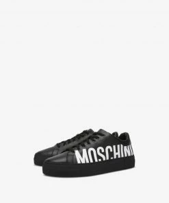Moschino (black Logo Leather Low Top Sneaker) New Arrivals