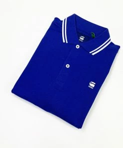 New Arrivals G-star Dunda Slim Stripe (Hudson Blue) Polo