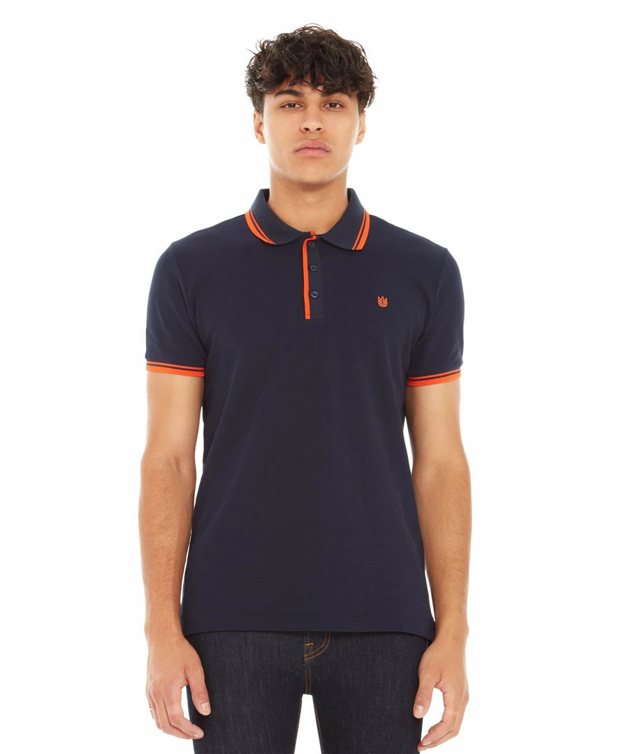 Cult Of Individuality (Navy/orange Polo) 3 Cult Of Individuality (Navy/orange Polo)