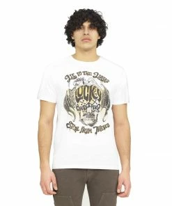 New Arrivals Cult Of Individuality (white Crewneck Lucky Basatrd T-shirt)