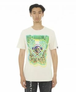 Cult Of Individuality (cream Short Sleeve Crewneck T-shirt) New Arrivals