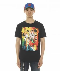 New Arrivals Cult Of Individuality ( Black Short Sleeve Crewneck T-shirt)