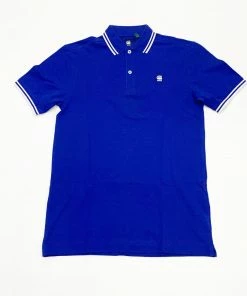 New Arrivals G-star Dunda Slim Stripe (Hudson Blue) Polo