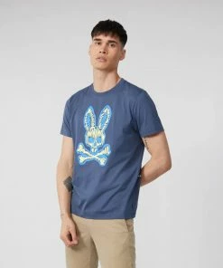 New Arrivals Psycho Bunny (men’s Marine Blue Wardell Graphic T-shirt)