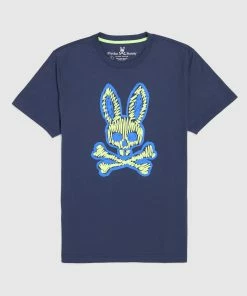 New Arrivals Psycho Bunny (men’s Marine Blue Wardell Graphic T-shirt)