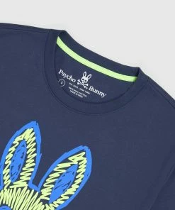 New Arrivals Psycho Bunny (men’s Marine Blue Wardell Graphic T-shirt)