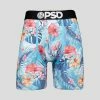 Psd Boxers (blue Aqua Floral)