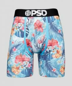 Psd Boxers (blue Aqua Floral)