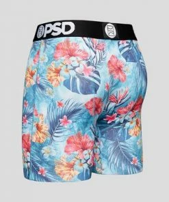 Psd Boxers (blue Aqua Floral)