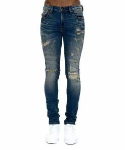Cult Of Individuality Blue Super Skinny Premium Stretch Jeans