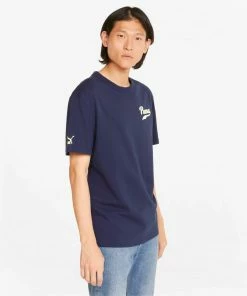 Puma (peacoat Team Graphic T-shirt) New Arrivals