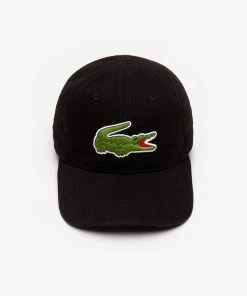 Lacoste (men’s Black Big Croc Gabardine Cap)
