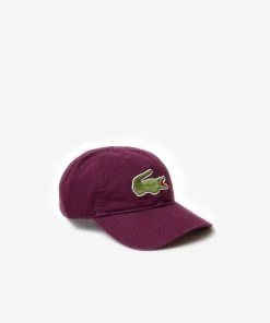 New Arrivals Lacoste Men's Big Croc Gabardine Cap (bordeaux-fy5)