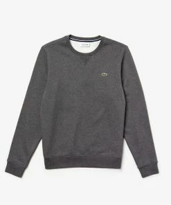 Lacoste Men's SPORT Crew Neck Sweatshirt In Solid Fleece