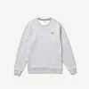 Lacoste Men's SPORT Crew Neck Sweatshirt In Solid Fleece