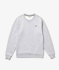 Lacoste Men's SPORT Crew Neck Sweatshirt In Solid Fleece