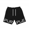Purple Brand (black French Terry Sweatshort Word Mark)