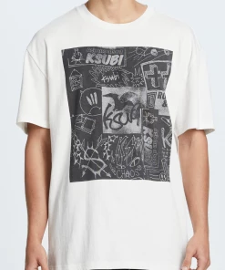 New Arrivals Ksubi (white Mesh Up Bigger Ss T-shirt)