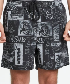 Ksubi (black Mash Up Boardshort) New Arrivals