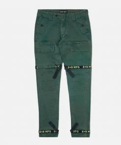 Eight & Nine (green/black Strapped Slim Utility Wash Jean)