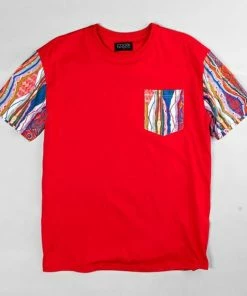New Arrivals Coogi Australia (red Og Patch Work Crewneck T-shirt)