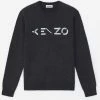 Kenzo (dark Grey Logo Multicolored Sweatshirt)