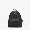 Mcm (black Medium Stark Studs Backpack In Visetos) New Arrivals