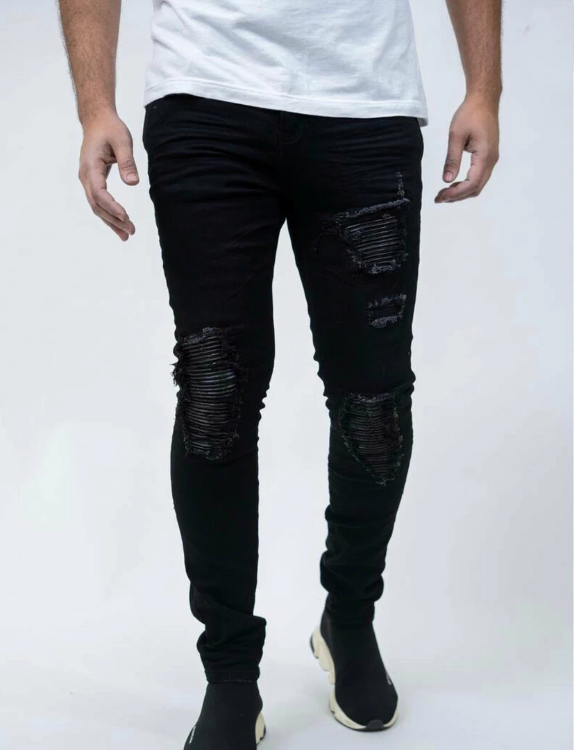 Damati Denim (black Biker Cut Prem Cut Stretch Jean -28) 3 Damati Denim (black Biker Cut Prem Cut Stretch Jean -28)