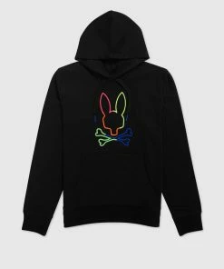 Psycho Bunny (black Mens Logo Leo Bunny Hoodie) New Arrivals