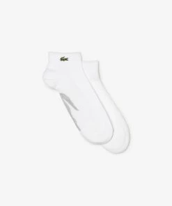 LACOSTE (Men's White/gray SPORT Low Cut Socks)