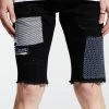 New Arrivals Crysp Denim (black Patchwork Short)
