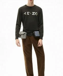 Kenzo (logo Dark Olive Multicolored Sweatshirt )