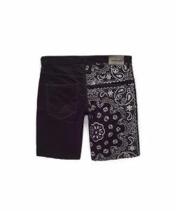 Purple Brand (black Corduroy Bandana Print Short)