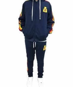 New Arrivals Bread Gang (navy/orange Track Hoodie)