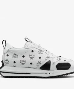 New Arrivals MCM (Women's Mach White 76 Sneakers In Visetos)