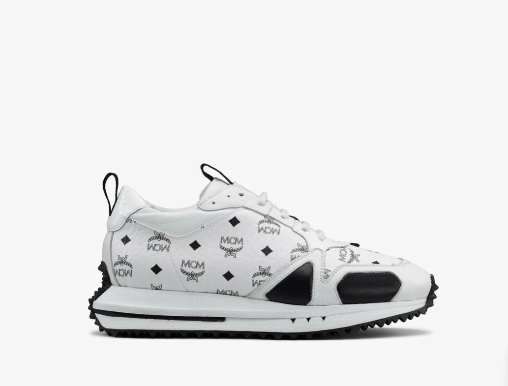 New Arrivals MCM (Women's Mach White 76 Sneakers In Visetos) 4 New Arrivals MCM (Women's Mach White 76 Sneakers In Visetos)