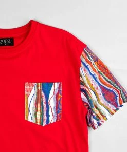 New Arrivals Coogi Australia (red Og Patch Work Crewneck T-shirt)