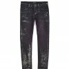 Purple Brand (black Wash Sliver Oil Coated Jean) New Arrivals