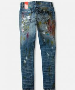 ARTMEETSCHAOZ (blue/yellow Red Wash Jeans) New Arrivals