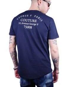 AVENUE GEORGE (Navy CREWNECK T-SHIRT) New Arrivals