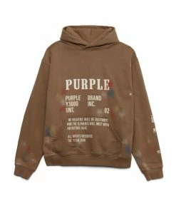 Purple Brand (earth With Paint Artifact Silicon Hoodie) New Arrivals