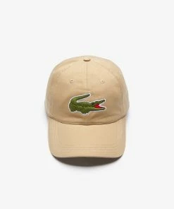 Lacoste Men’s Big Croc Gabardine Cap (Beige O2S)