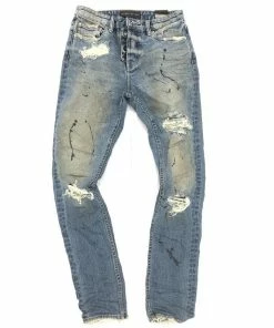 New Arrivals ARTMEETSCHAOZ (blue/sand/black Drip Wash Jeans )