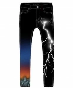 Preme Denim (blue/red Lightning Jeans)