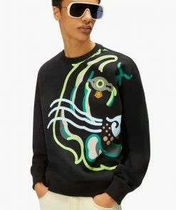 Kenzo ( Black K-tiger Oversized Sweatshirt)