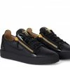 Giuseppe Zanotti ( Black/gold Leather Low Top Sneakers)
