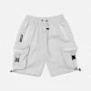 Eight & Nine (light Grey Combat Cargo Zipper Short)