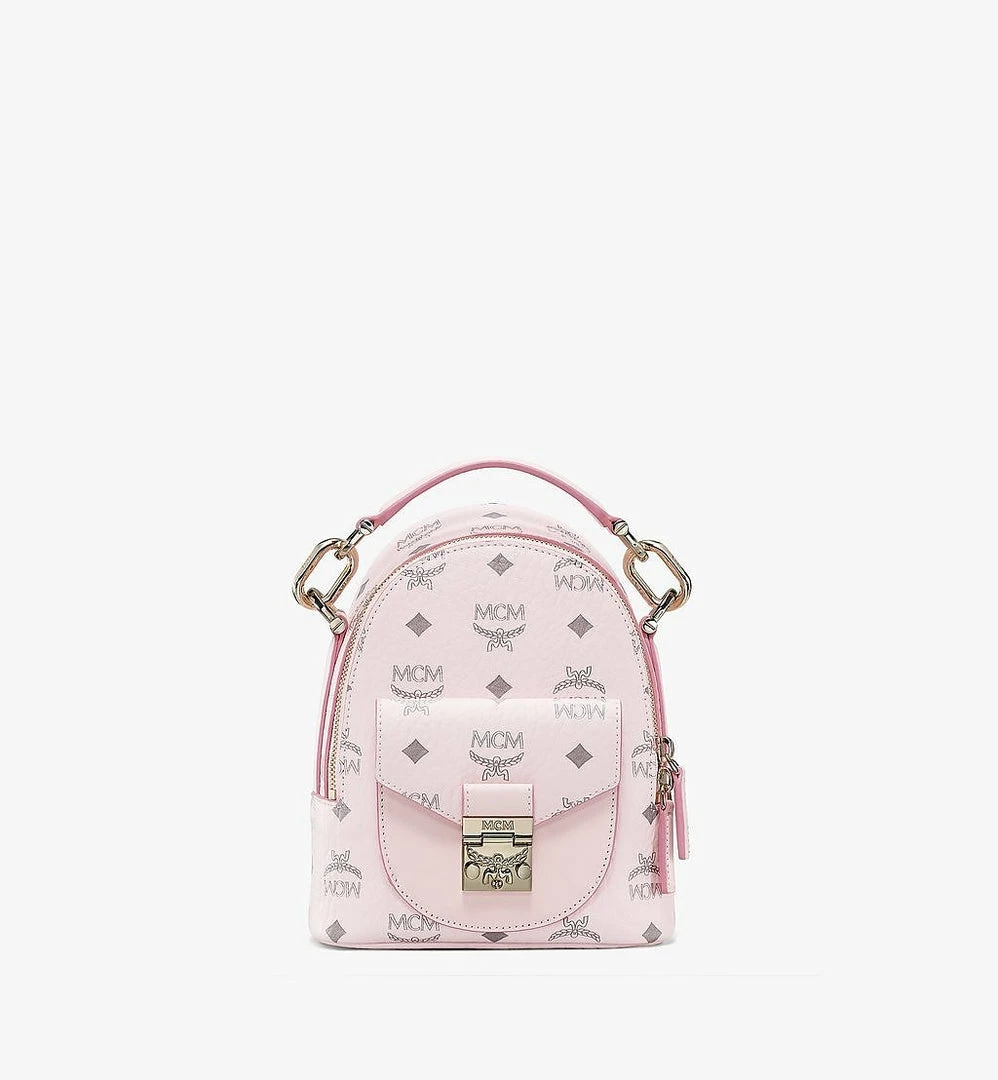 Mcm (pink Small Patricia Backpack In Visetos) 3 Mcm (pink Small Patricia Backpack In Visetos)