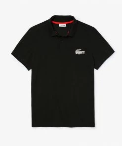 Lacoste (Mens Black Sport Cotton Blend Polo)