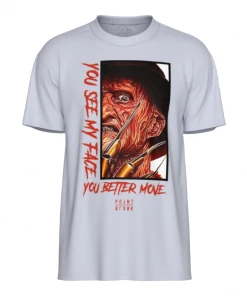 New Arrivals Point Blank (white Freddy T-shirt)